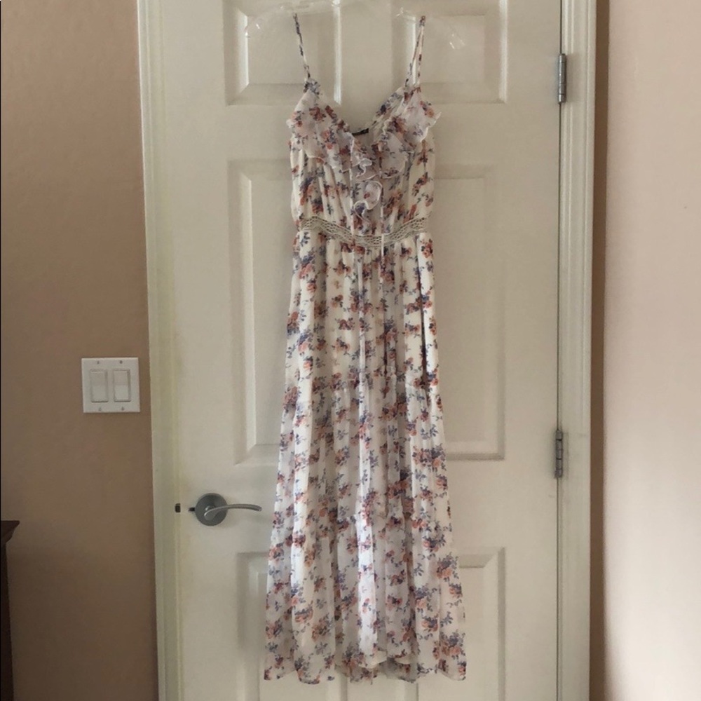 Floral Ruffled Maxi Dress by Abercrombie & Fitch